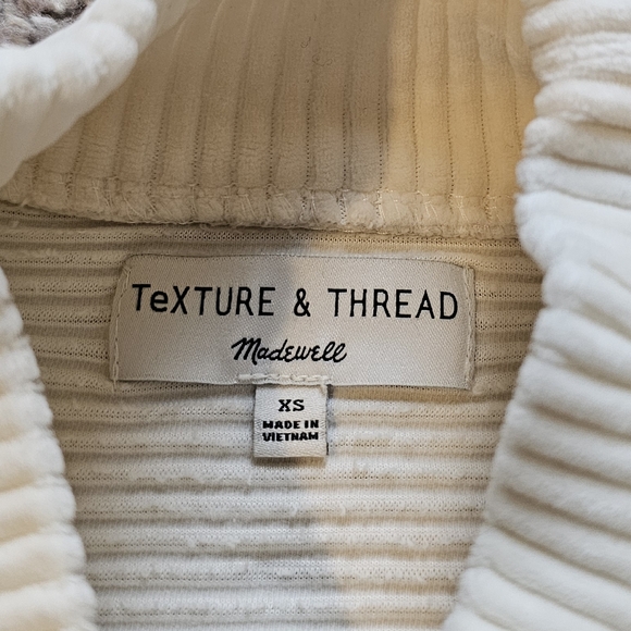 Madewell Texture & Thread Velour Corduroy Mockneck Top Size XS - Picture 4 of 7